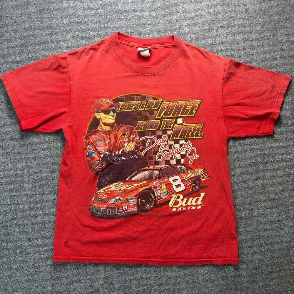 Vintage Chase Authentics Dale Earnhardt Jr. #8 Budweiser NASCAR Graphic T-Shirt
